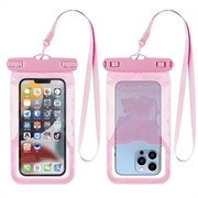 Funda de TPU impermeable IPX8 con protección Airbag - 7.2" - Rosa